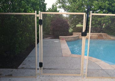 Brown/Beige Pool Fence