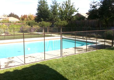 Brown Pool Fence